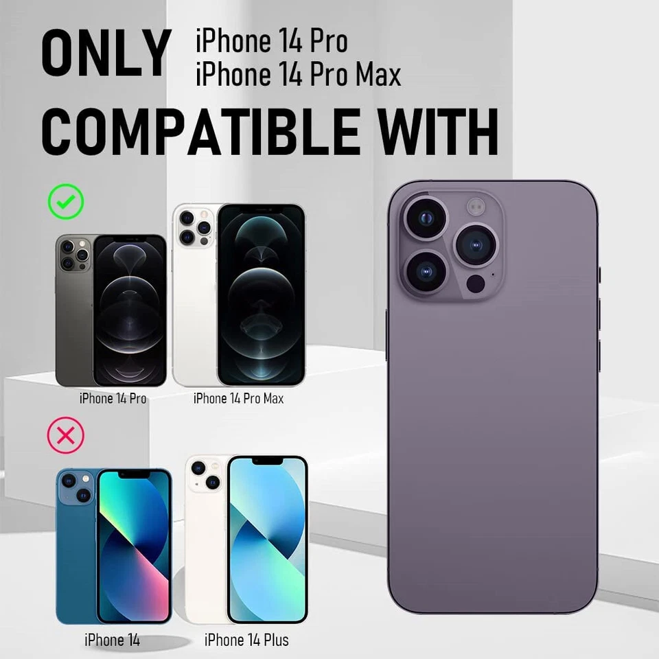 Protector de lente de cámara de vidrio templado con anillo de 3 piezas para iPhone 14 Pro Max/14 Pro Foto 2 de 4