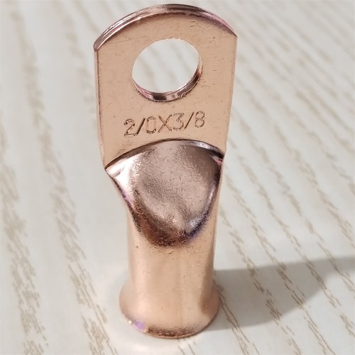 AWG Heavy Duty Copper Lugs Battery Connector Cable Ends 2/0 3/8" Ring Terminal - Picture 6 of 9