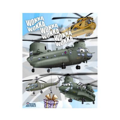 RAF Grußkarte Chinook Hubschrauber Cartoon Flugzeug RAFA