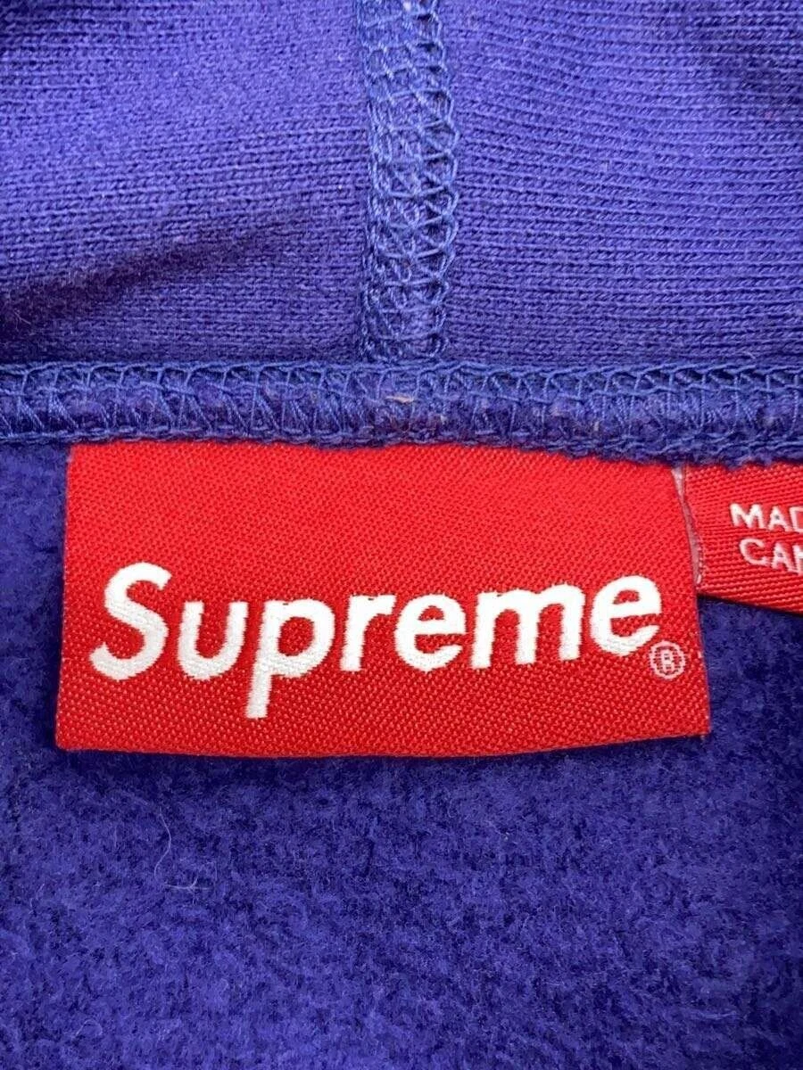 Felpa Supreme con cappuccio logo S cotone viola usata