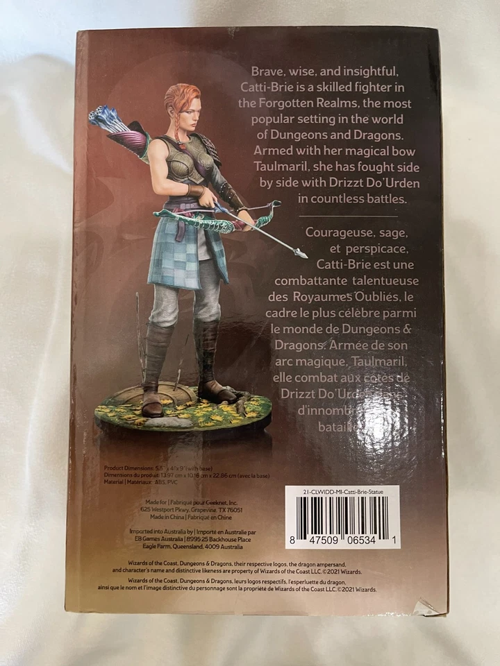 Figura Estatua Moderna Icons Dungeons & Dragons Catti-Brie 8.65 Pulgadas Nueva Foto 4 de 4