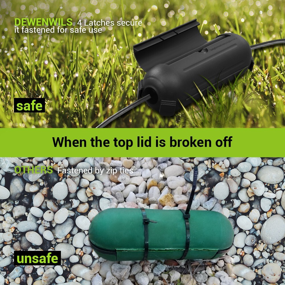 DEWENWILS 3 Pack Outdoor Extension Cord Safety Cover with Waterproof