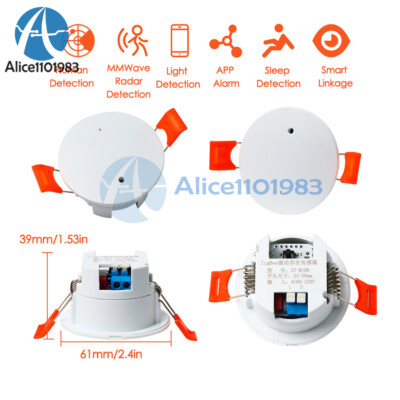 AC80-240V Zigbee Human Presence Detector 5.8Ghz Tuya Wifi PIR Montion Sensor