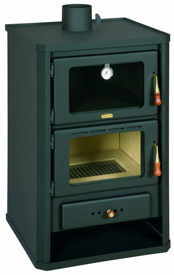 Poêle à bois 14 kw avec four polycarburant cheminée bois Prity FG - Photo 2/4