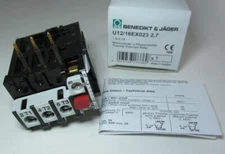 NEW BENEDIKT & JAGER U12/16E THERMAL OVERLOAD RELAY 1.8-2.7A U12/16EX023-2.7
