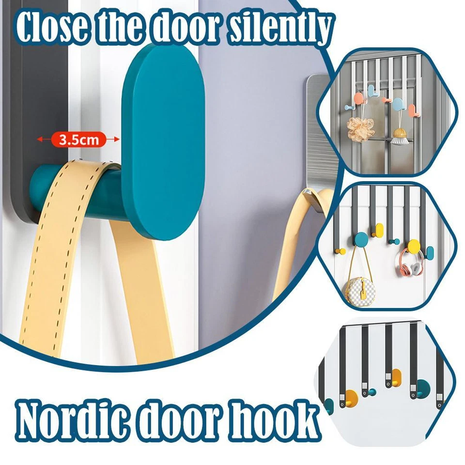 Gancho de puerta percha de puerta perchador libre puerta gancho de ropa puerta detrás de la percha de gancho # Foto 2 de 4