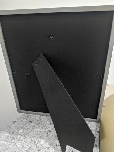3d Grey Shadow Box Photo Picture Frame wood, 8x10/12x14 Glass Front, stand/hang - Picture 8 of 8