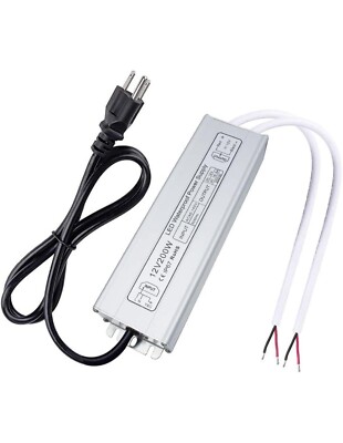LED Power Supply, 400w IP67 Waterproof Outdoor Driver,AC 90-140V to DC 12V 16.6A