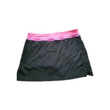 TANGERINE Womens Black/Pink Athletic Skort Size Large Zip Pocket Golf Pickleball