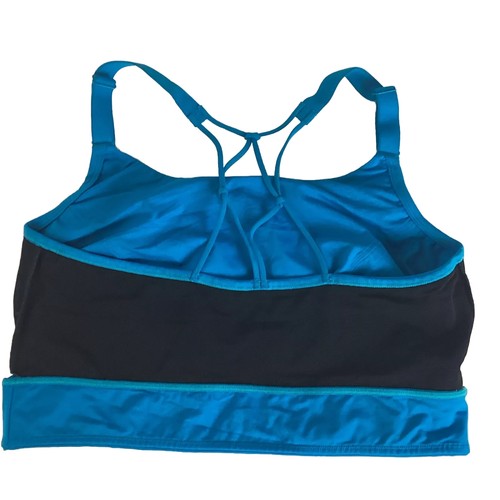 NWOT Livi Low Impact No Wire Rope Back Sport Bra Lane Bryant BLUE - 第 15/16 張圖片