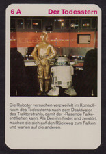 1978 German STAR WARS #6A C-3PO & R2 D2 Card EX