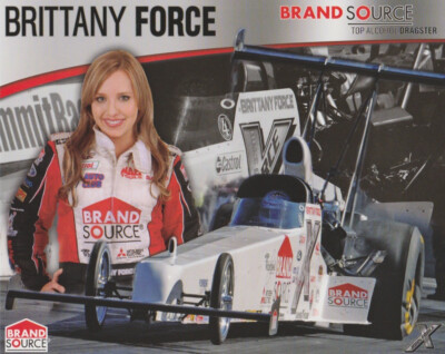2009 Brittany Force Brand Source Top Alcohol Dragster TAD NHRA Hero Card