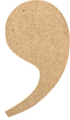 Große Apostrophformen aus Holz, großes Komma Zeichen Basteln, MDF 5cm 8cm 10cm