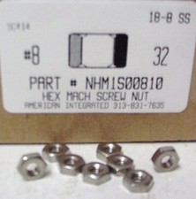  8-32 Hex Machine Screw Nuts 18-8 Stainless Steel 500 