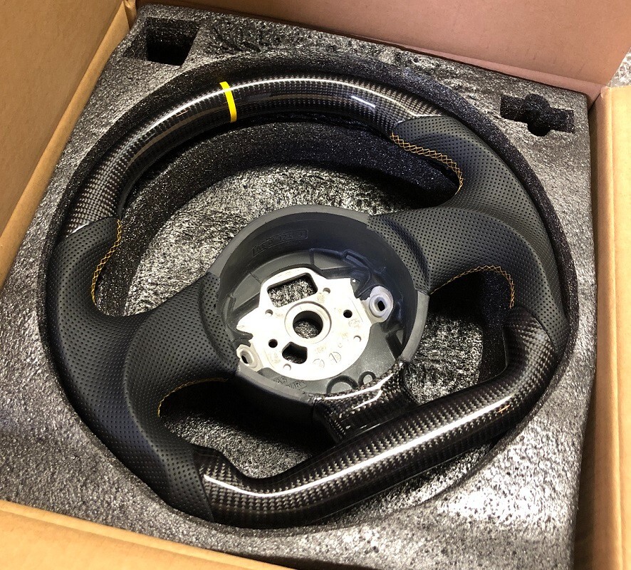 Real Carbon steering wheel Lamborghini Gallardo LP550 570 Yellow ring 03~13