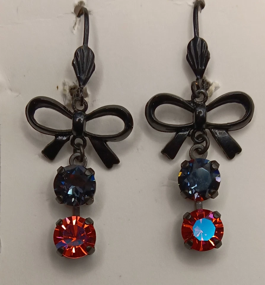 Bow Swarovski Crystal Earrings - Image 4 of 4