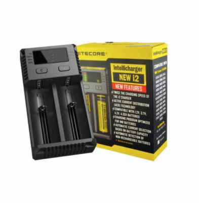 NITECORE I2 Battery Charger w 22.1A Batteries and case