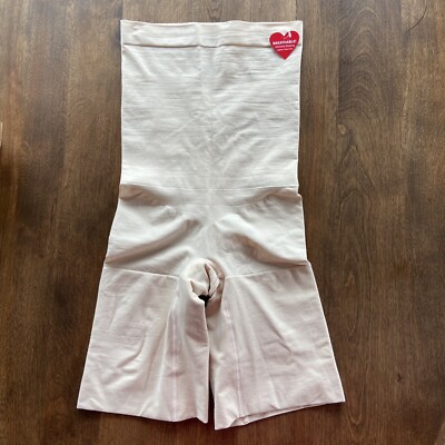 Spanx High Waist Mid-Thigh Shaper Soft Nude Size Large - NWT