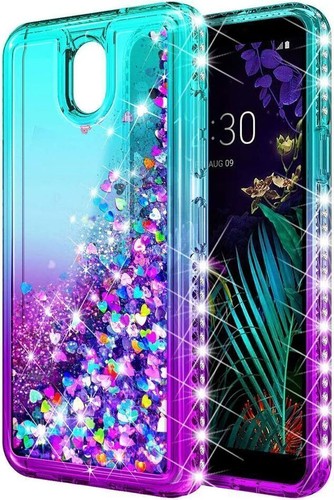 For LG K30 2019/Arena 2/Escape Plus Shockproof Glitter Liquid Hard Case Cover - Photo 12 sur 40