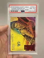 2018 Court Kings Fresh Paint Ruby /99 Michael Porter Jr PSA 8 RC Auto POP 2