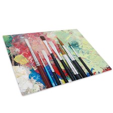 Paint Brush Glass Chopping Board Kitchen Worktop Saver Protector