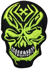 Satan Head Devil Skull Evil Death Vest Embroidered Applique Sew Iron on Patch BG