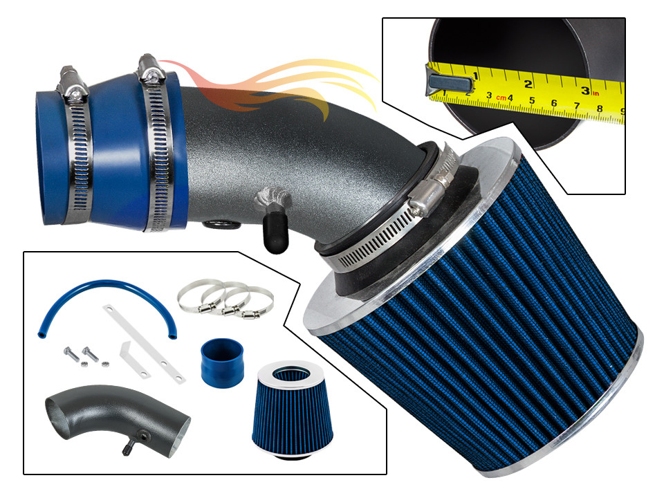 RW BLUE Sport Ram Air Intake Kit+Filter For 1990-1997 Corolla Prizm 1.6L/1.8L L4