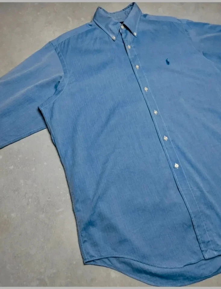 Chemise Ralph Lauren manches longues - Homme Taille XL Yarmouth - Bleu - Photo 4/4