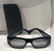 PRADA PR A01S 16K-08Z Black Dark Grey 53 mm Unisex Sunglasses  Case - Great 