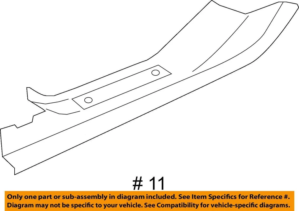 Se adapta a Chevrolet Caprice Plate 2014-2017, RR S/D SILL TR 92268191 - NUEVO OEM Foto 3 de 3