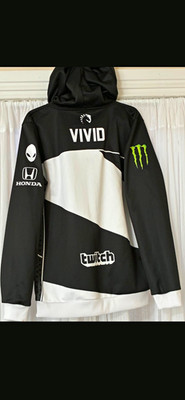 Team Liquid Vivid Esports Jersey Hoodie Men s L Honda Monster Twitch Alienware