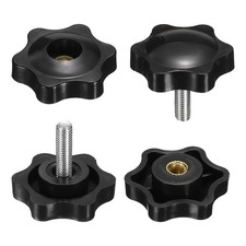 2 sets star knobs M5x16mm M/F 32mm, for handles, black