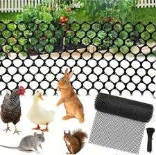Plastic Wire Mesh Fence 15.7IN X 10FT Roll Chicken Mesh Fence Ideal for Poultry,
