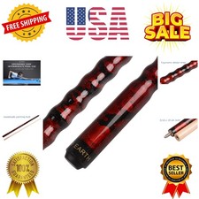 58" Pool Cue/Pool Stick Ergonomic Design Hardwood Canadian Maple 13mm Tip 18-...
