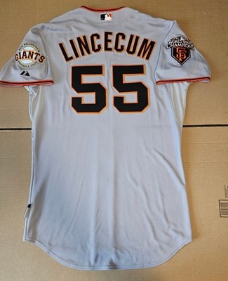 Authentic Tim Lincecum SF San Francisco Giants Majestic 2010 World