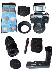 Olympus OM-10  Olympus Zuiko 75-150mm  1:4 & Tamaron 70-210mm 1:4-56 & Accessory