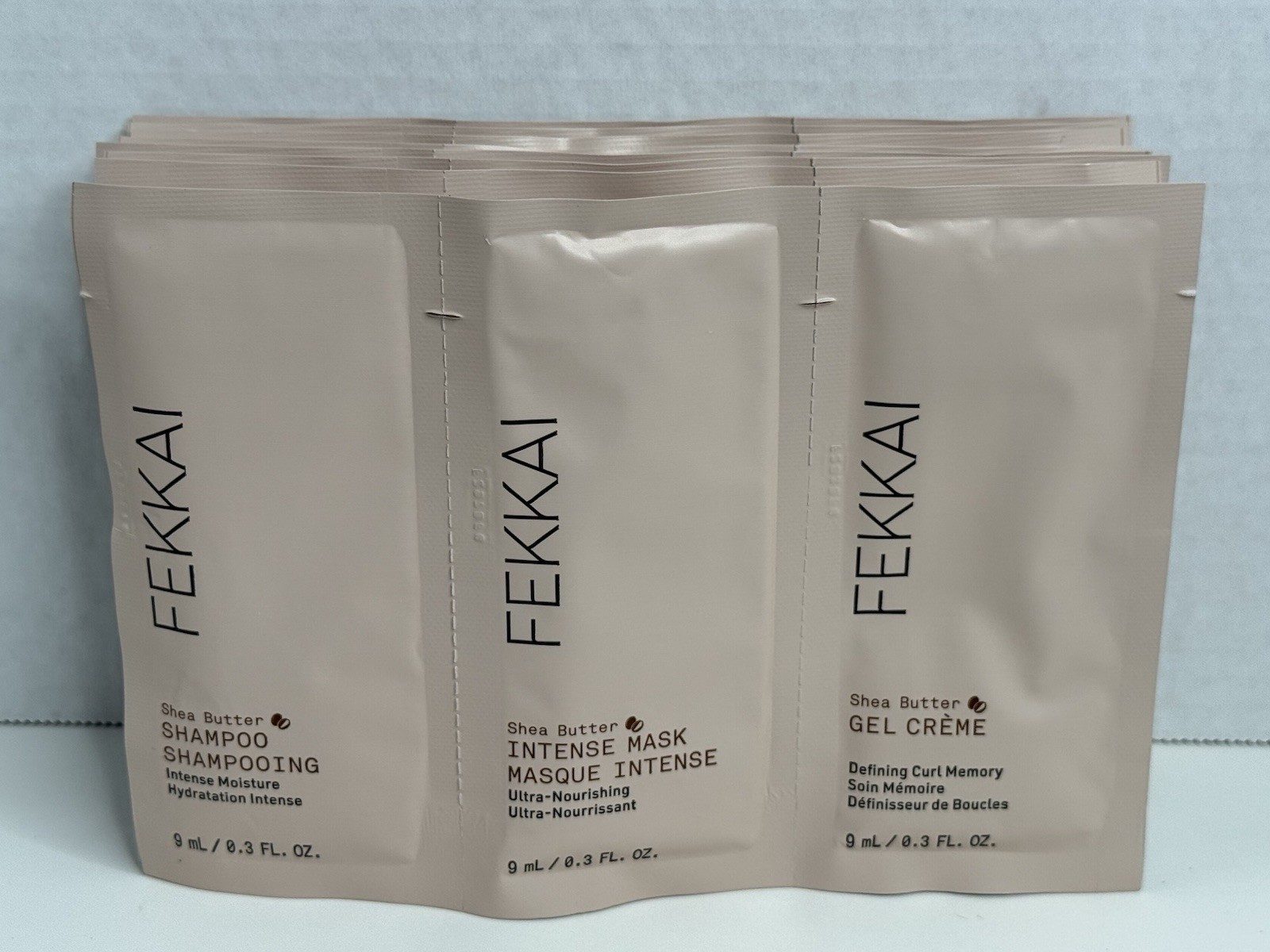 Fekkai Shea Butter Shampoo , Conditioner and Mask Samples Packs (10 Pck)