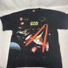Vintage 1990s Star Wars Episode 1 Phantom Menace AOP All Over Print T Shirt XL