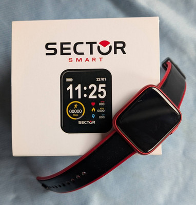 Sector S-04 Colors Smartwatch, rot-schwarz, für schmale Handgelenke