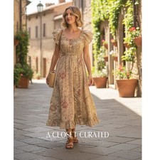 Ulla Johnson Nanette Midi Dress 2 Yellow NEW