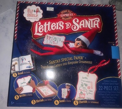 Elf On The Shelf Kit Letters  to Santa BOX SET Book & Create Ornaments GIFT XMAS