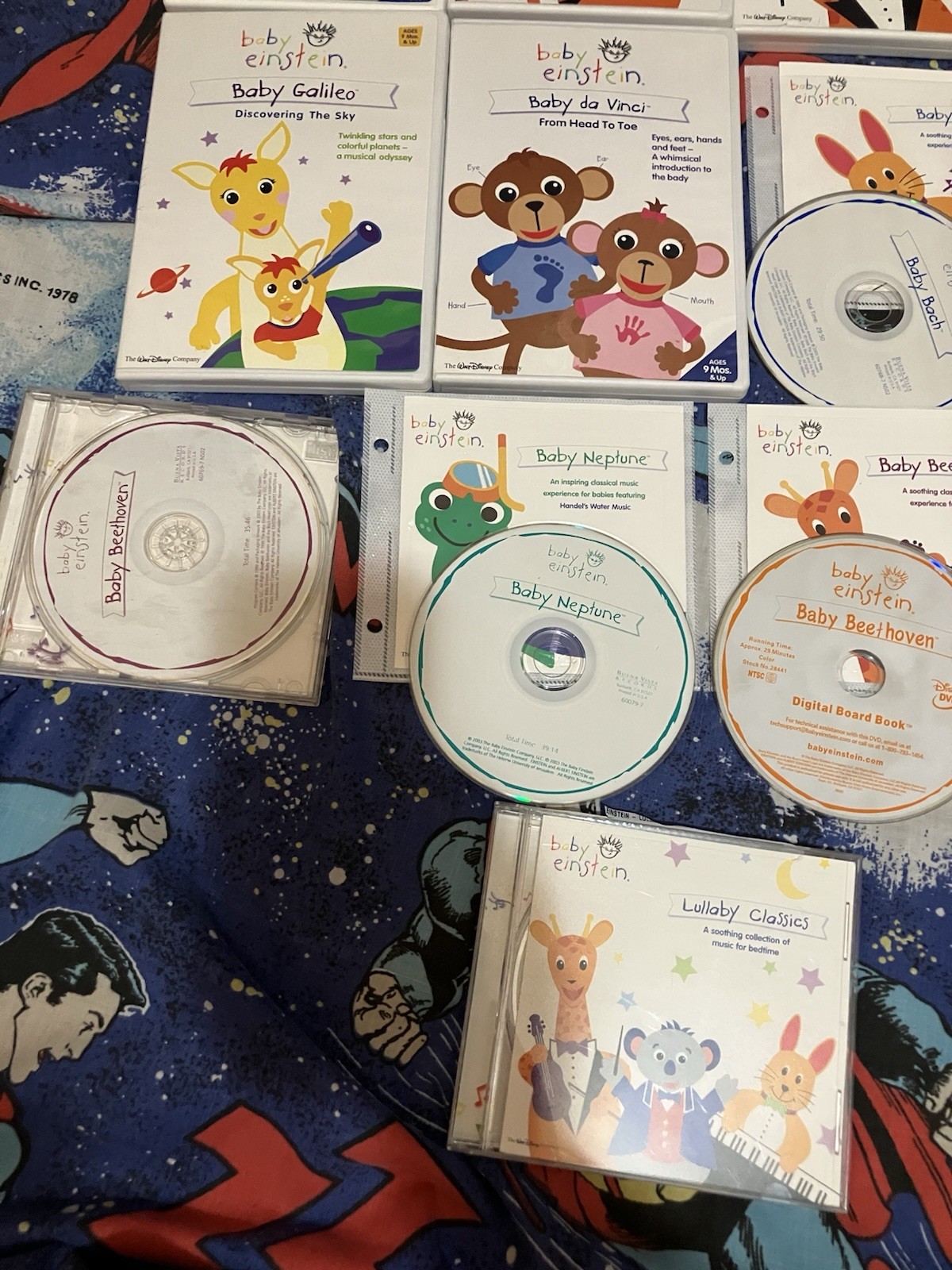 Baby Einstein DVD/CD lot with Mozart, Da Vinci, Galileo, Beethoven & Lullaby
