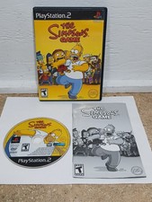 ✅TESTED The Simpsons Game PS2 2007 PlayStation 2 Complete Manual No Poster Works