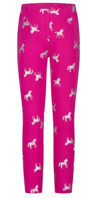 SALT AND PEPPER Mädchen Leggings Glitzer Pferde All Over Print gr 110 cranberry