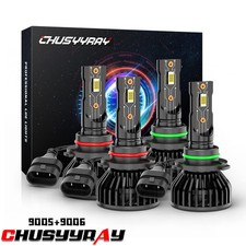 9005 9006 LED Headlight Lamps For Chevy C10 C/K 1500 Tahoe Silverado 1994-199