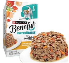Purina Beneful Small Breed Wet Dog Food in Gravy, IncrediBites With 8 Packs of 3