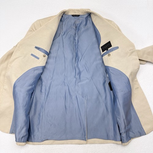 Banana Republic Blazer Jacket Mens Size 42 R Modern Fit Tan Linen Blend Career - Picture 4 of 12
