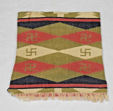 Vintage Navajo Neck Scarf One Size 70s Reversible Whirling Log Diamond 13X13In