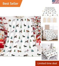 Soft and Stylish 50x60 Flannel Dog Blanket - Machine Washable Convenience