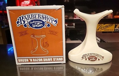 NEW Franklin Toiletry Co. Barbershop Ceramic Shaving Brush & Razor  READ  DESCP!